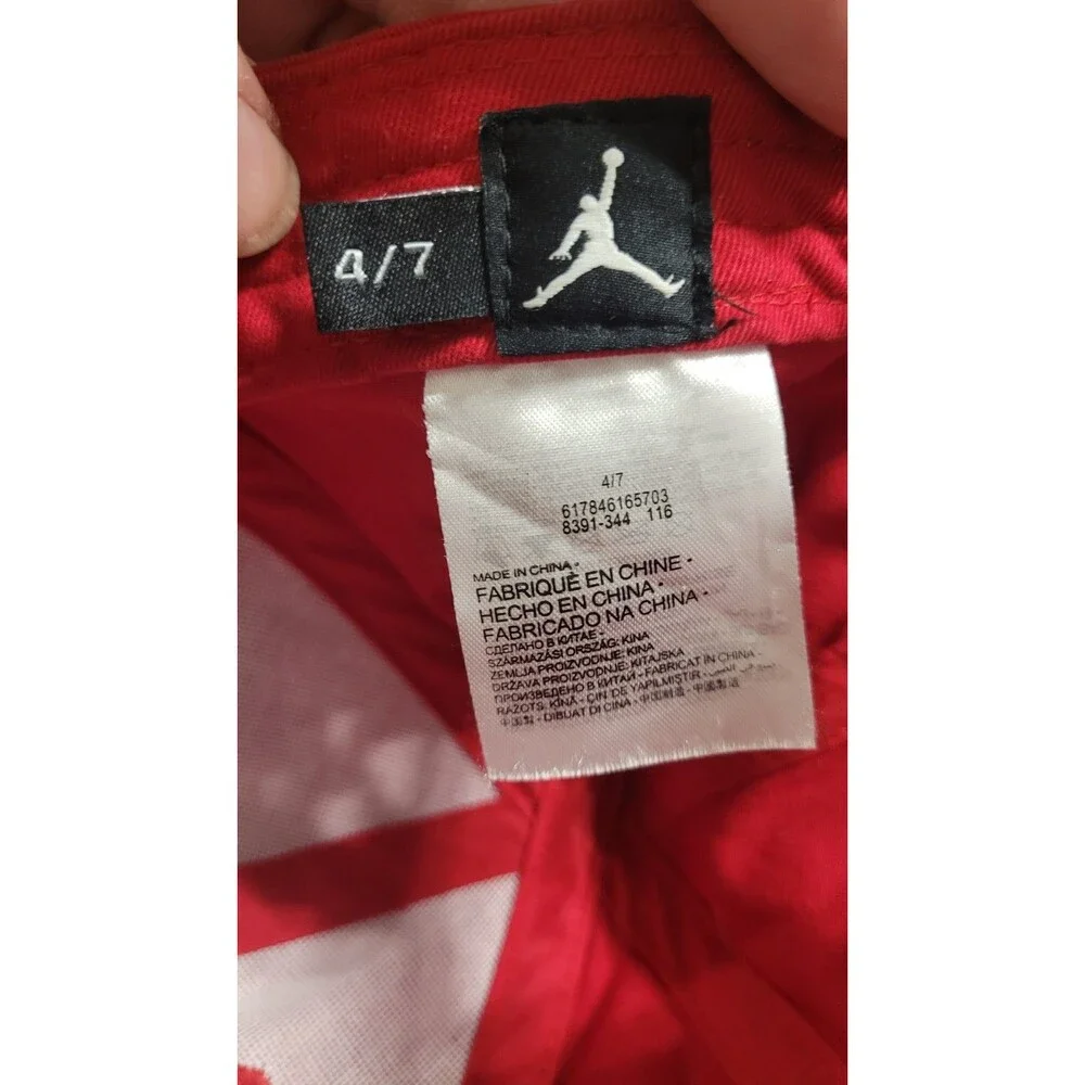 Jordan Jumpman Youth 4-7 Red With White Logo Strapback Hat Cap Micheal NBA